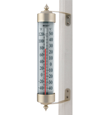 SALE - Grande View 24 Brass Outdoor Window Thermometer by Conant T17LFB -  $168.95 - Fine Weather Instruments - The Weather Store