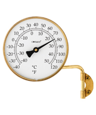 SALE - Grande View 24 Brass Outdoor Window Thermometer by Conant T17LFB -  $168.95 - Fine Weather Instruments - The Weather Store